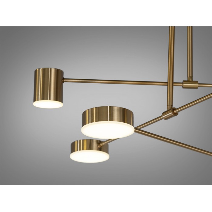 Бронзова світлодіодна люстра лофт потужністю 30W