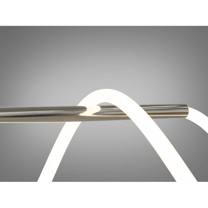 Високоякісна силіконова лед люстра Шланг на кухню, кольору срібла, 32W