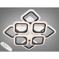 Стельова світлодіодна акрилова люстра з пультом, 80W, чорна