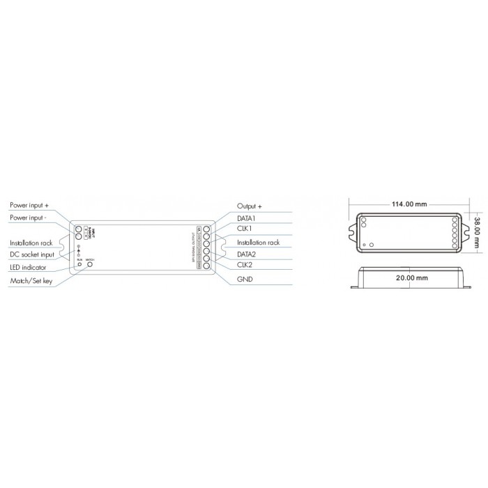 Контроллер SPI LED Tuya DEYA (WT-SPI)