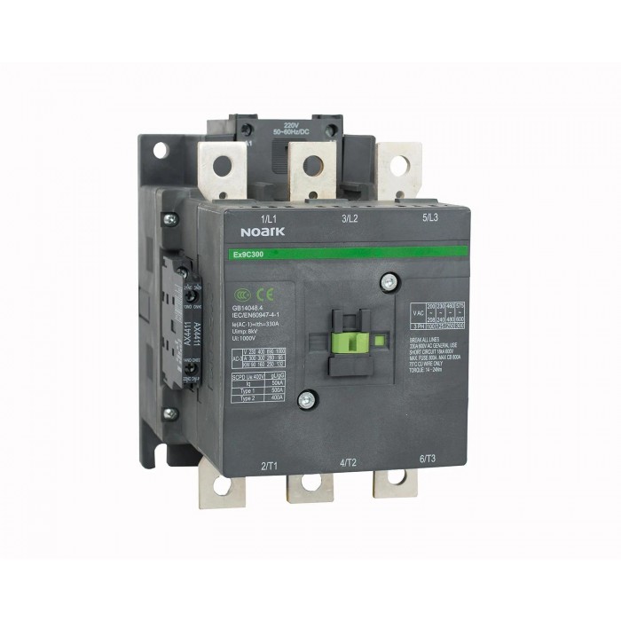 Контактор, 3 полюса, 225A AC-3, 127V AC/DC, 2NO+2NC дод. контакти