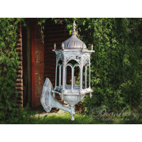 Світильник садово-парковий в класичному стилі виконання, біла патина