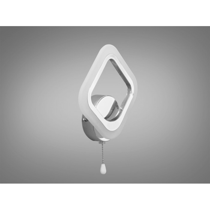 Світлодіодний настінний приліжковий світильник, 12 Вт, хром