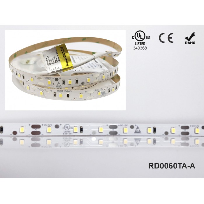 LED стрічка RISHANG 60-2835-12V-IP33 12W 920Lm 3000K 5м (RD0060TA-A-WW)