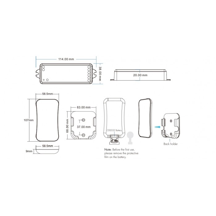 LED Пульт и контролер DEYA 3A*4CH (R8-1+VP)