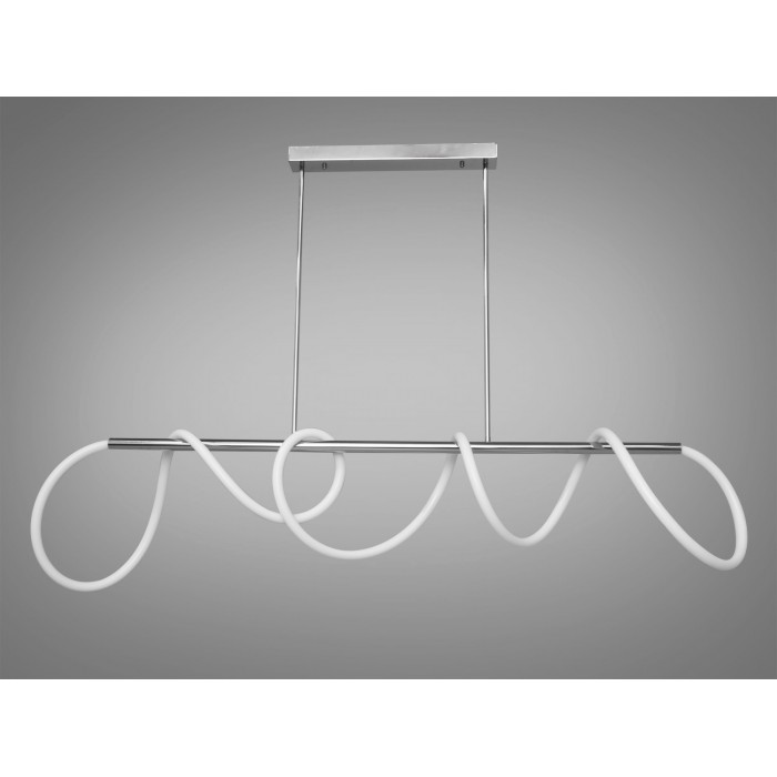 Високоякісна силіконова лед люстра Шланг на кухню, кольору срібла, 32W