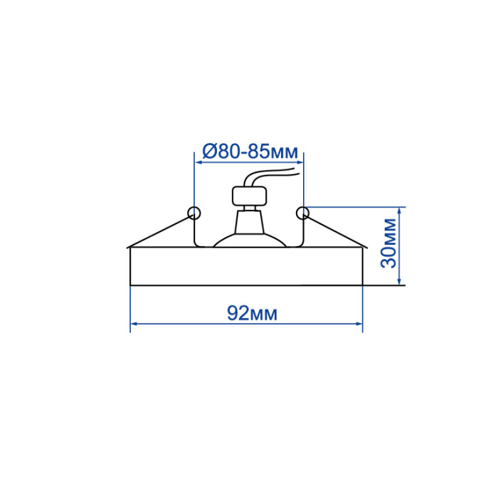 Вбудований світильник Feron DL6130 під лампу чорний