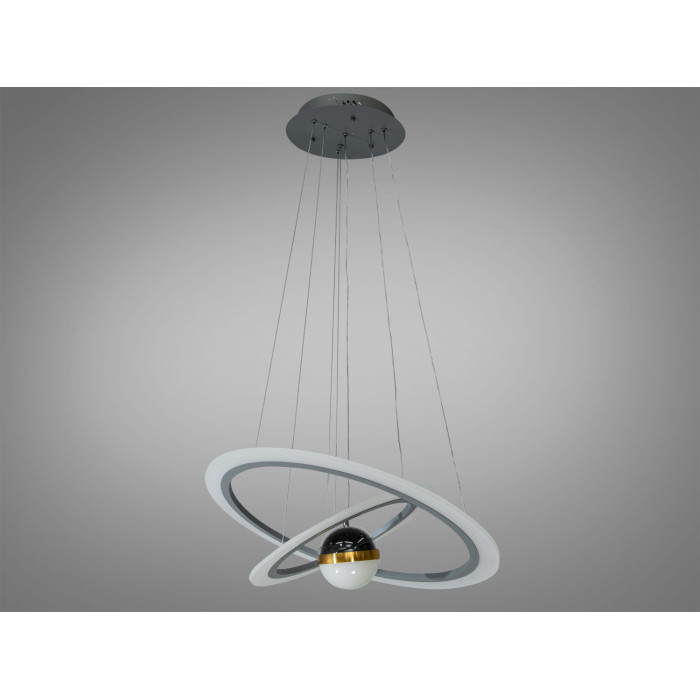 Новинка, світлодіодна люстра з додатковим підсвічуванням, 85 Вт, сіра