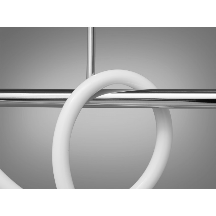 Високоякісна силіконова лед люстра Шланг на кухню, кольору срібла, 32W