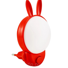 BUNNY 2CCT Нічник LED 1W 30Lm 220-240V 69,1x98мм. зайчик червоний/200, Нічники