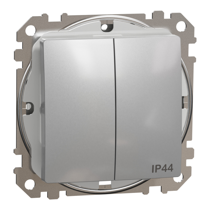 Двокл вим IP44 Алюм Sedna Design, Алюміній, Вимикач