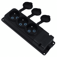 Колодка каучукова чорна 3-а 16A 250V/14/84