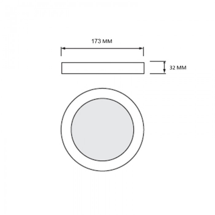 Світлодіодний світильник MILENA-18 3CCT 18W білий