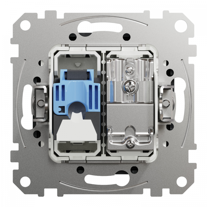 RJ45 CAT6 UTP -TV інд Чорн Sedna Design, Чорний, Sedna Design & Elements