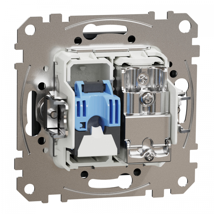 RJ45 CAT6 UTP -TV інд Чорн Sedna Design, Чорний, Sedna Design & Elements